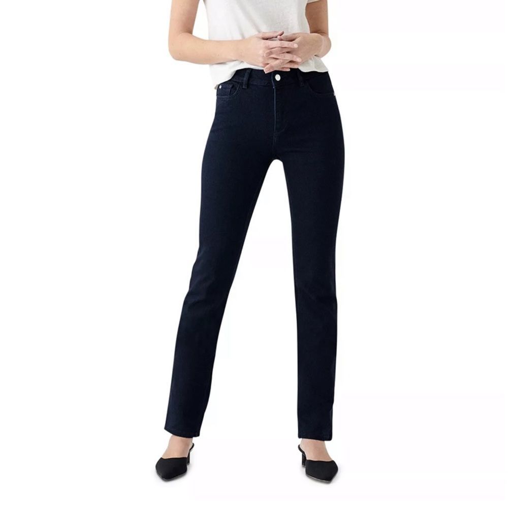 DL1961 Coco Curvy Straight Leg Stretch Jeans in Flatiron Size 29